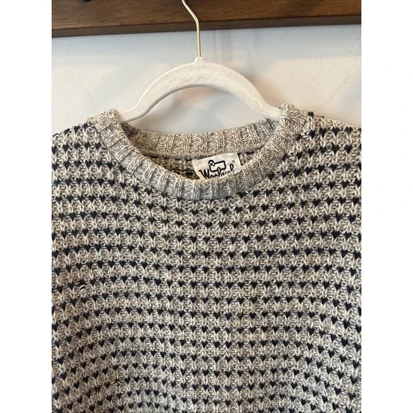 Vintage 90s Woolrich Wool Blend Crewneck Fisherman's Sweater - Picture 2 of 6